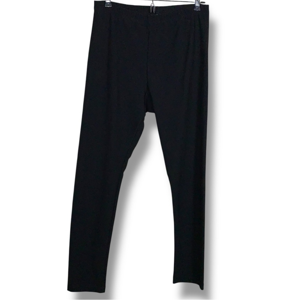 Y2K Era Medium Lady Foot Locker Black Opaque Leggings Stretch Fitted